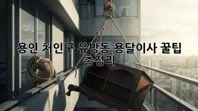 용인 처인구 유방동 용달이사, 꿀팁 총정리!